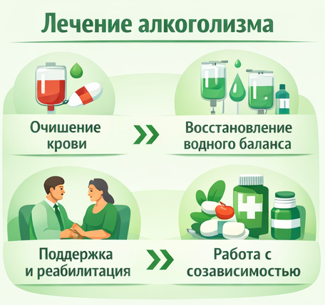 лечение алкоголизма в Кировграде этапы
